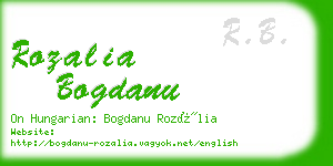 rozalia bogdanu business card